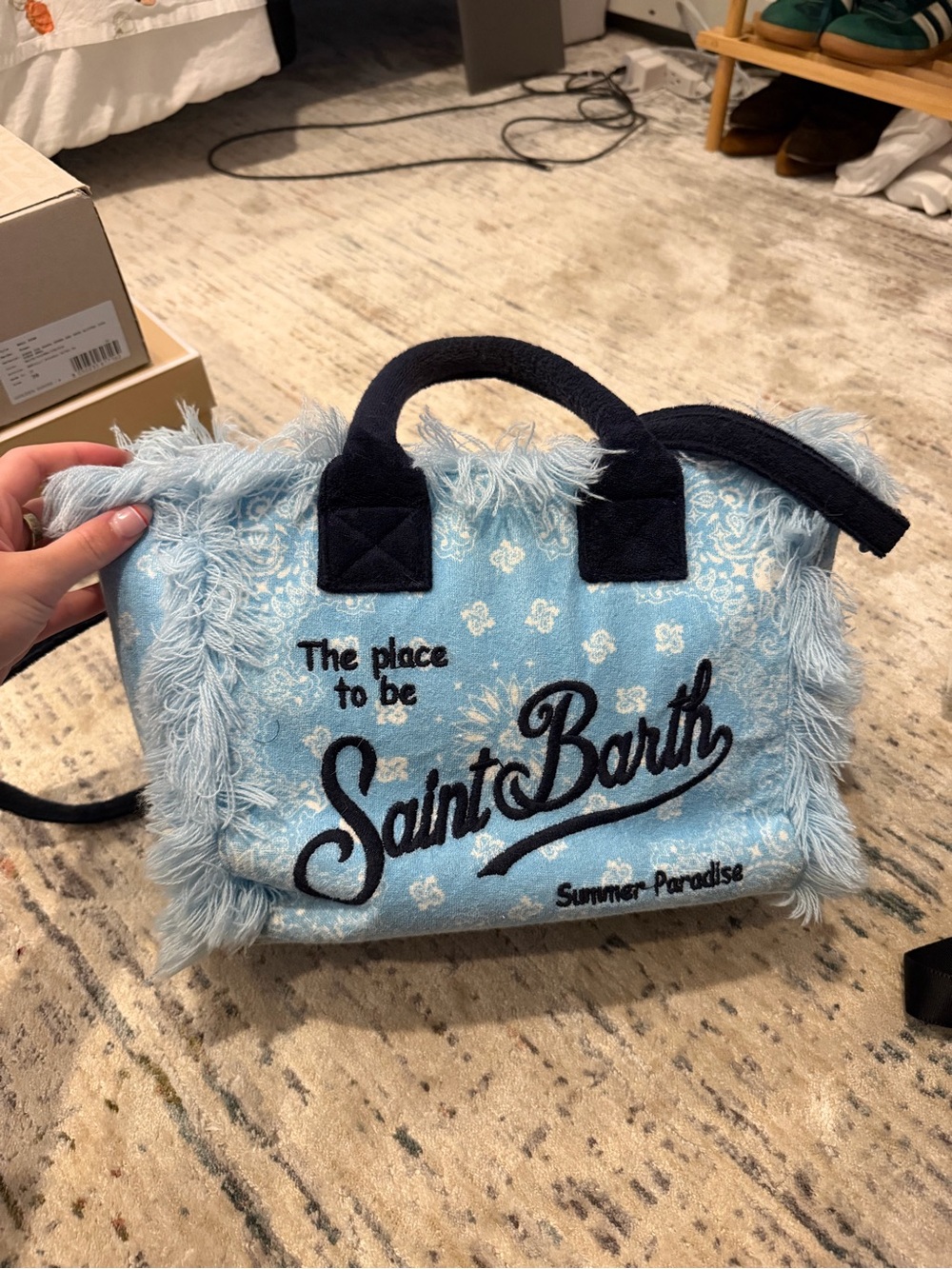 Saint Barth terry cloth bag